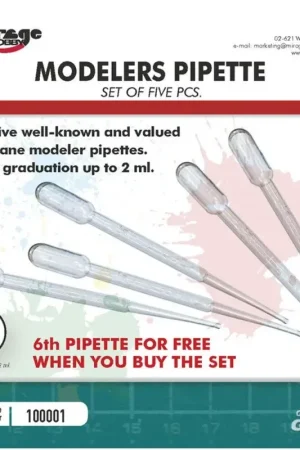 Weekendaanbieding MIRAGE MODELLERS PIPETTEN (5 stuks + 1 gratis stuk / elk 2 ml)