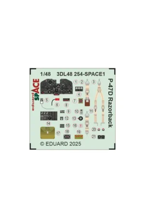 Koop Online Eduard 3dl48254 space p-47d razorback space (for miniart) 1/48