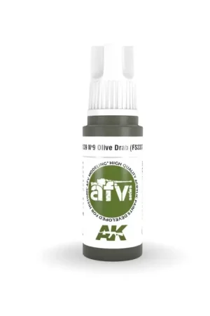 Veilige Betaling AK INTERACTIVE: acrylic paint 3rd Generation 17mL - Nº9 Olive Drab (FS33070) Acrylverf
