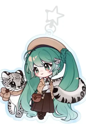 Snelle Levering Hatsune Miku Acrylic Keychain Kawaii Winter Time Sleutelhanger