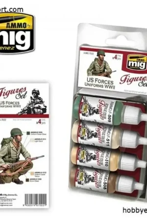 Wwii ons kracht uniformen kleuren set Acrylverf Tijdelijk Beschikbaar
