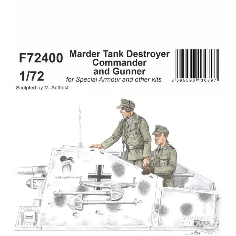 Marder Tank Destroyer Commander and Gunner 1/72 Schaalmodel Shop Nu
