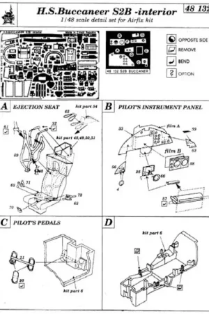 Seizoensaanbieding Blackburn Buccaneer Interior (toebehoren voor modelbouwsets van Airfix) Accessoire