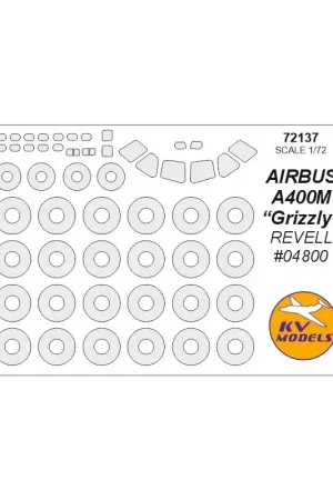 Dagaanbieding AIRBUS A400M 'Grizzly' (Revell RV3929, 04800) + wielen maskers Inclusief maskers voor imitatie rubberen afdichtingen van de rame