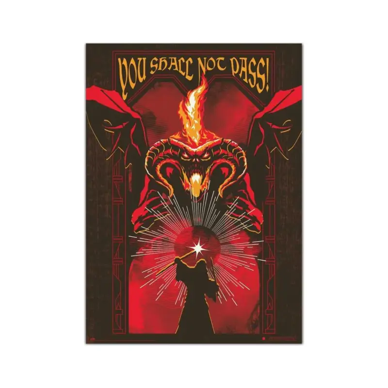 Direct Verzonden The Lord of the Rings Luminescent Balrog Poster 50 x 70 cm