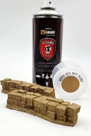 Goedkoop TITANS HOBBY: Wooden Deck Matt Primer - 400ml Spray per plastica, metallo e resina Acrylverf