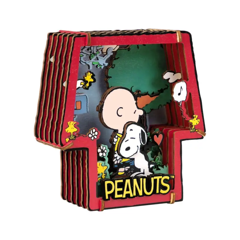 Peanuts Puremind maquette Wooden Theater Healing Hug Speciale Aanbieding