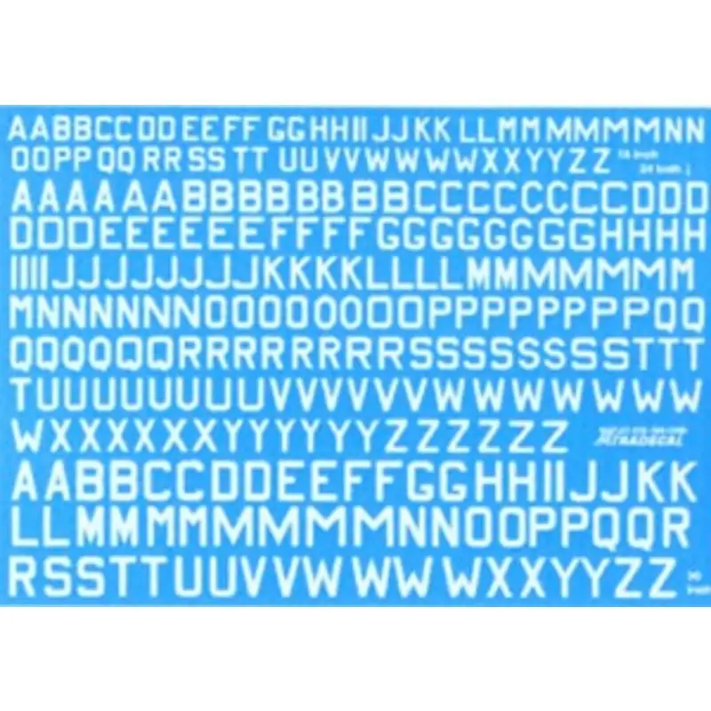 Korting Sticker RAF WWII. White code letters 18' , 24' , 30' (RAF codes/RAF code letters/RAF serial numbers)