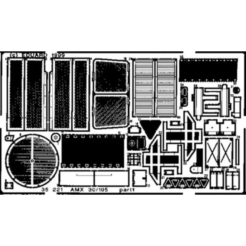 Korting AMX-30/105 (toebehoren voor modelbouwsets van Heller) Accessoire