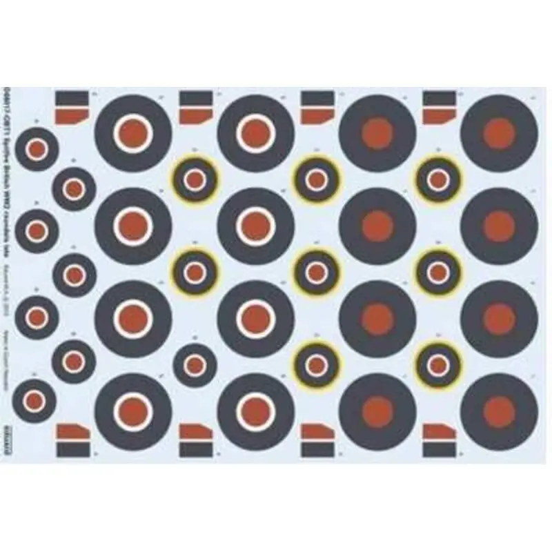 Merkproduct Sticker ww2 british spitfire round/48 Decal