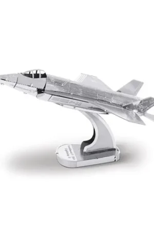 MetalEarth Aviation: F-35A LIGHTNING II (Boeing) 7.8x5.5x4.3cm, metalen 3D-model met 1 vel, op kaart 12x17cm, 14+ Lage Prijs