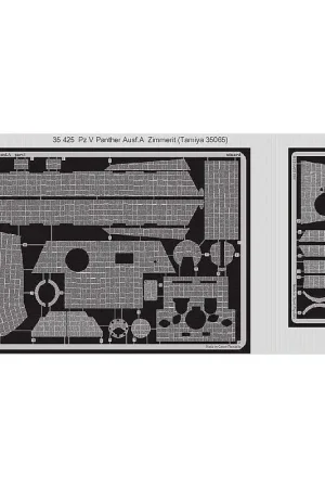 Zimmerit Pz.Kpfw.V Panther Ausf.A (toebehoren voor modelbouwsets van Tamiya kit TA35065) Uitverkoop