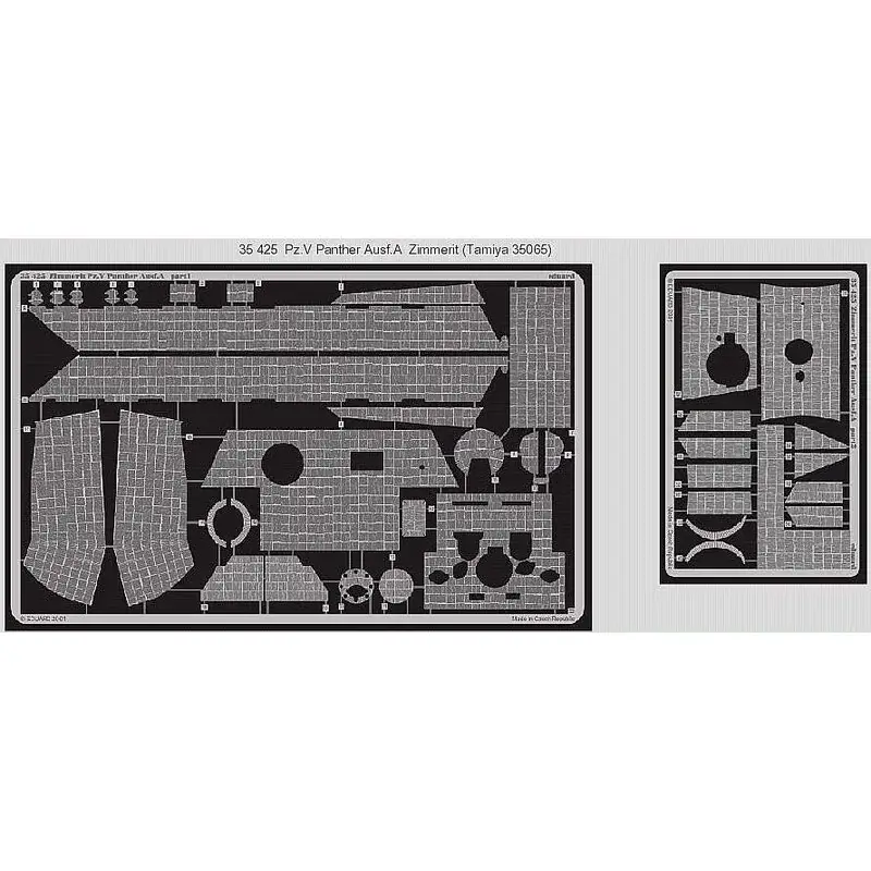 Zimmerit Pz.Kpfw.V Panther Ausf.A (toebehoren voor modelbouwsets van Tamiya kit TA35065) Uitverkoop