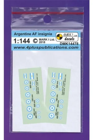 Sticker Argentijnse AF-insignes, 2 sets insignes dia 400, 500, 600, 700, 800 mm;vlaggen 430x270, 530x350, 650x420, 860x560 mmsc Exclusieve Aanbieding