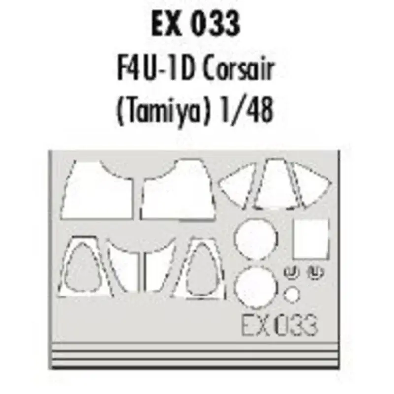 Laatste Versie Vought F4U-1D Corsair canopy and wheels (toebehoren voor modelbouwsets van Tamiya) (made from yellow Kabuki tape produced in Jap