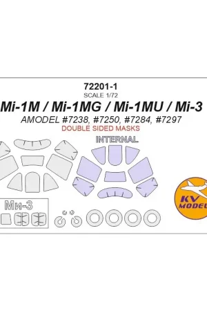 Fabrieksprijs Mil Mi-1M / Mi-3- Dubbelzijdige maskers + wielenmaskers (ontworpen voor gebruik met A-MODEL-kits AMU7238, AMU7250, AMU7284, AMU7
