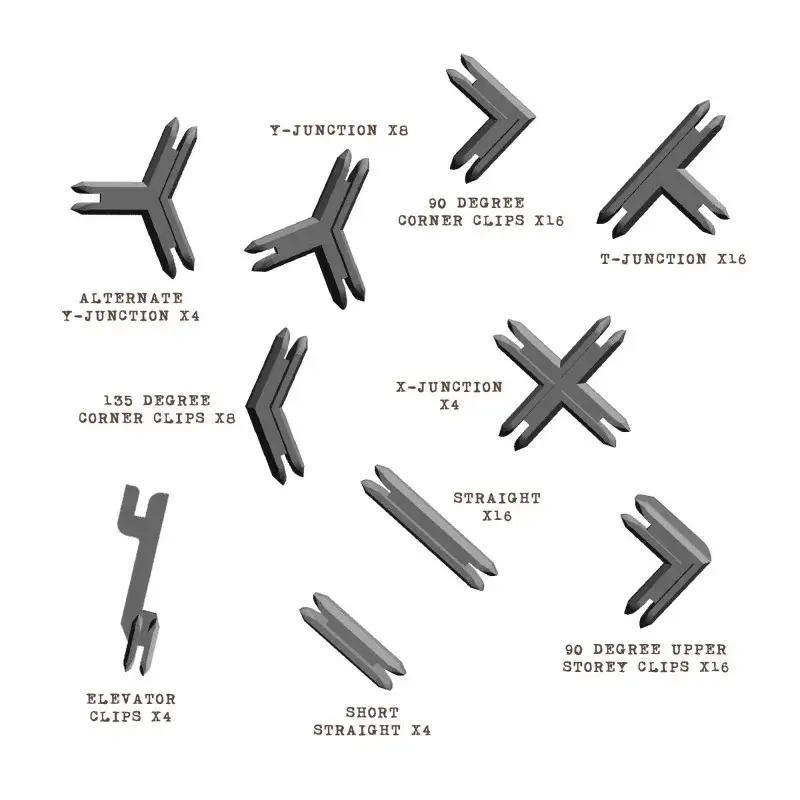 Aanbieding Battle Systems - Plastic Terrain Clips / Gray (2023) Bordspel