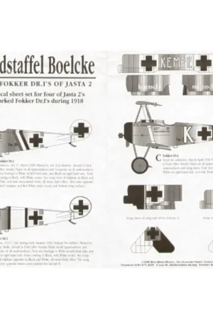 Veilige Betaling Sticker Fokker Dr.I Triplane Jagdstaffel Boelcke Jasta 2 (3) Decal