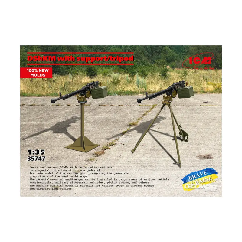 DShKM with support/tripod (100% new molds) Betaalbaar