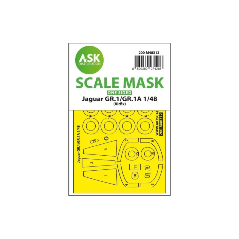 Jaguar gr.1/gr.1a one-sided express fit mask for airfix Nieuw