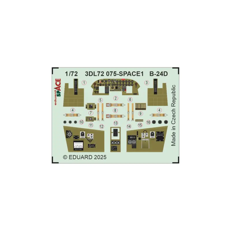 Eduard 3dl72075 space b-24d space (for airfix) 1/72 Koop Online
