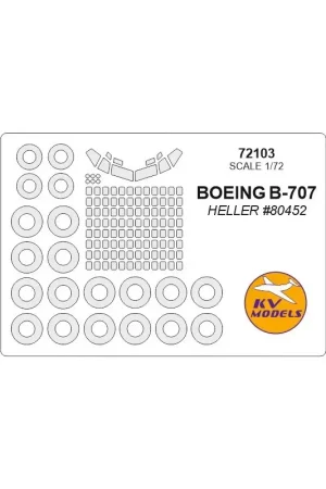 Dagaanbieding Boeing 707 + wielenmaskers (ontworpen voor gebruik met Heller HE80452-kits) Accessoire