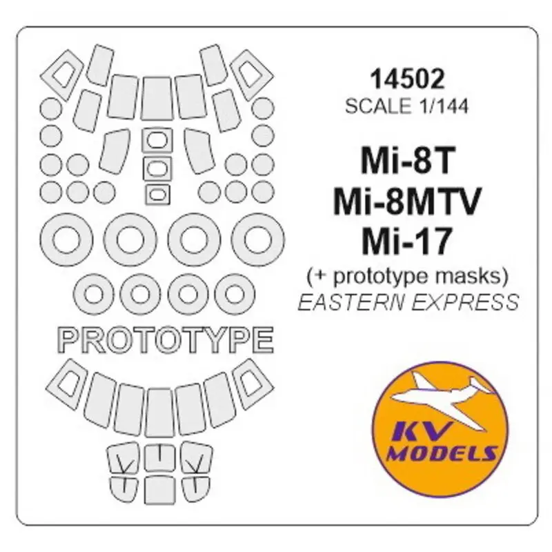 Uitverkoop Mil Мi-8 / Мi-17 + prototypemaskers en wielmaskers (ontworpen voor gebruik met EASTERN EXPRESS-sets EA14500, EA14501, EA14505) [