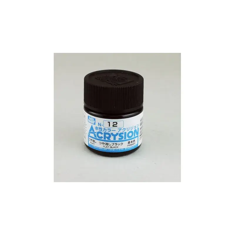 Tijdelijk Beschikbaar Mr Hobby -Gunze Acrysion (10 ml) Flat Black Acrylverf