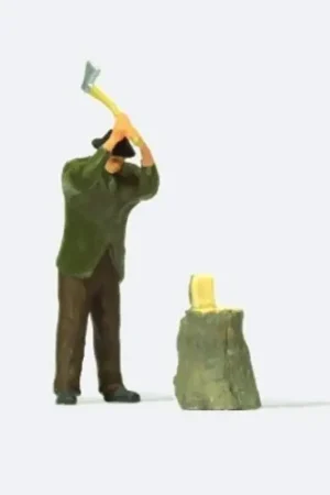 Laatste Kans man die hout aan het splijten is Figuurtje