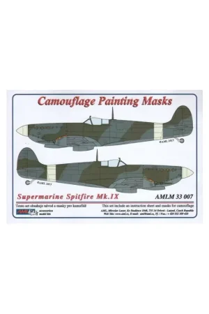 Voordeelprijs Supermarine Spitfire Mk.IXc camouflagepatroon verfmasker (ontworpen voor gebruik met Tamiya kits)