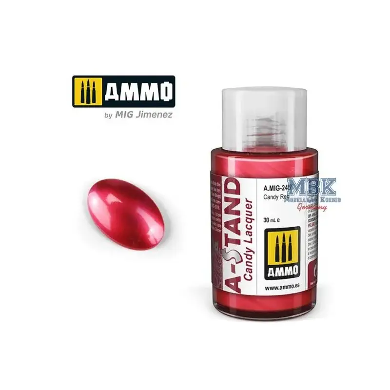 Korting A-STAND Candy Red - 30ml Enamel Paint for airbrush Acrylverf