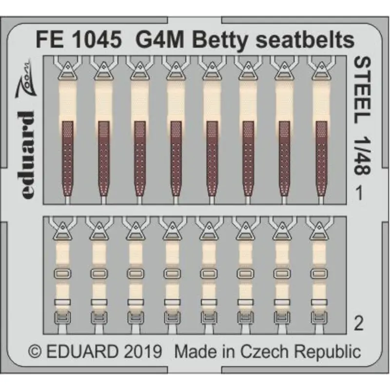 Mitsubishi G4M1 Betty veiligheidsgordels STEEL (ontworpen om te worden gebruikt met Tamiya-kits) Bevat ongeveer 20 van de belang Aanbieding