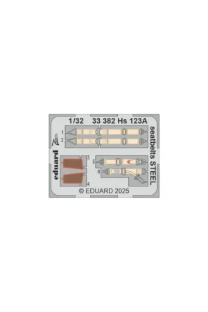 Nu Kopen Eduard 33382 zoom set hs 123a seatbelts steel (for icm) 1/32 Schaalmodel