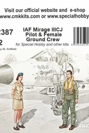 IAF Mirage IIICJ Pilot & Female Ground Crew Schaalmodel Tijdelijk Beschikbaar
