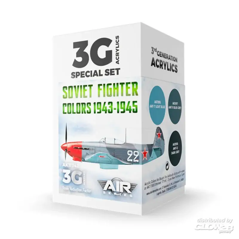 Direct Verzonden Soviet Fighter Colors 1943-1945 SET 3G Acrylverf