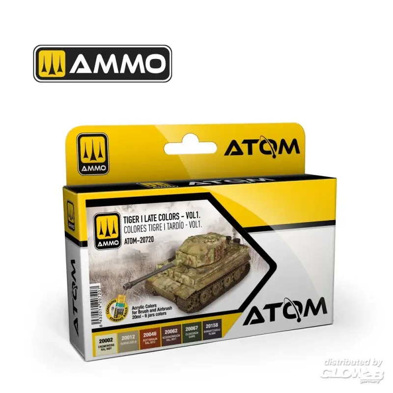Flitsaanbieding ATOM Tiger I Late Colors Set Vol.1 Acrylverf