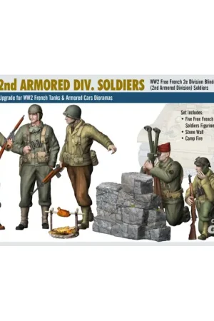 Direct Verzonden FRENCH 2nd ARMORED DIV. SOLDIERS Figuren