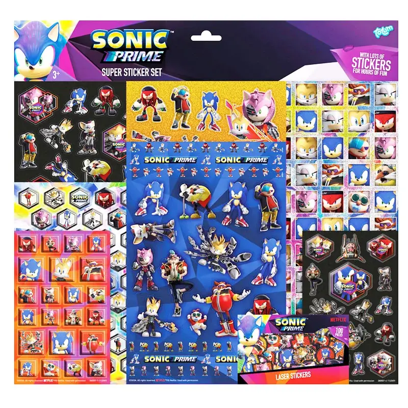 Hete Deal Sonic Prime Stickers Super Set