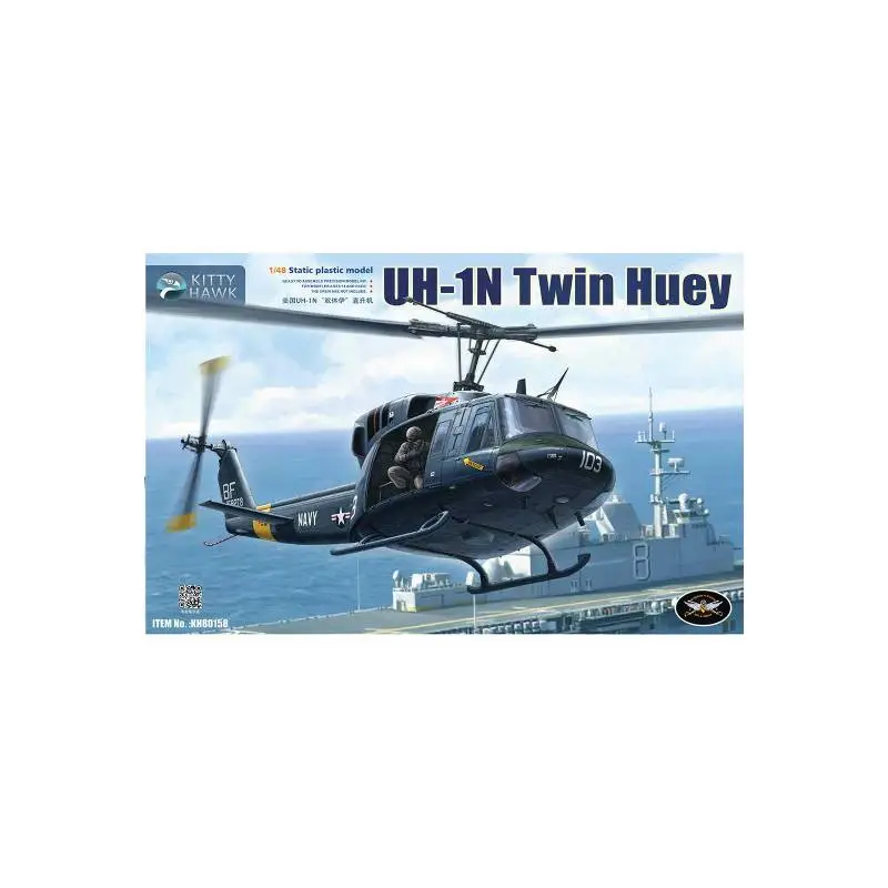 Tijdelijk Beschikbaar Plastic model of UH-1N TWIN HUEY helicopter 1:48 Schaalmodel