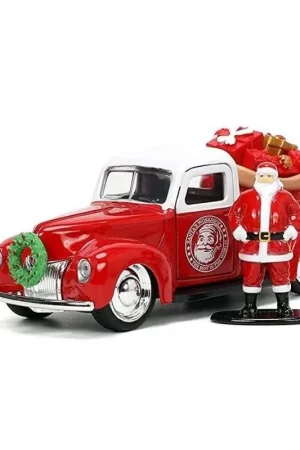 FORD PICK-UP SANTA 1941 rood Miniatuur Hoge Kwaliteit