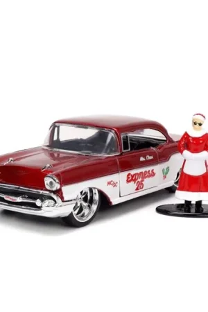 CHEVROLET BEL AIR MRS KERSTMAN 1957 rood Miniatuur Superprijs