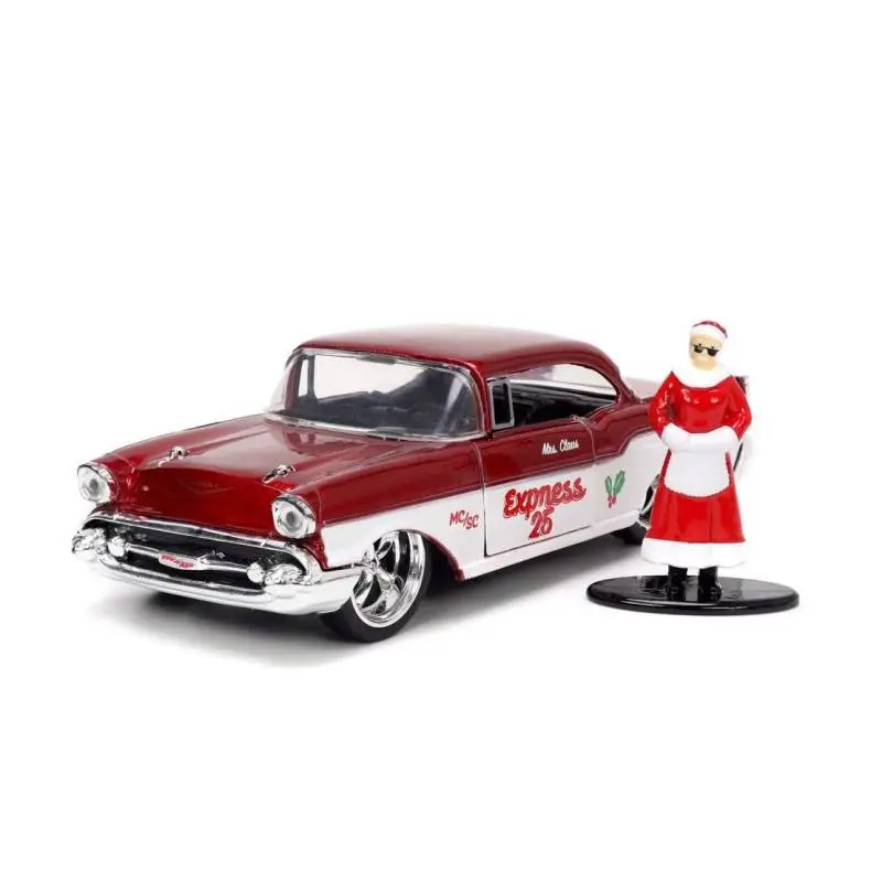 CHEVROLET BEL AIR MRS KERSTMAN 1957 rood Miniatuur Superprijs