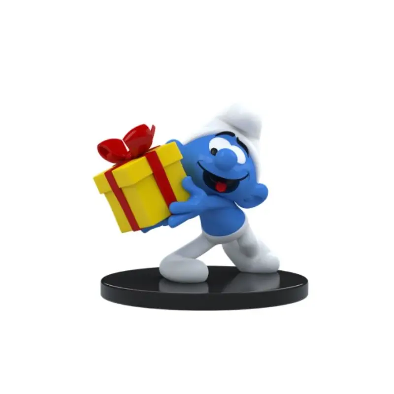 Lage Prijs SMURF - Prankster Smurf with Gift - 11cm Figurine Figuurtje
