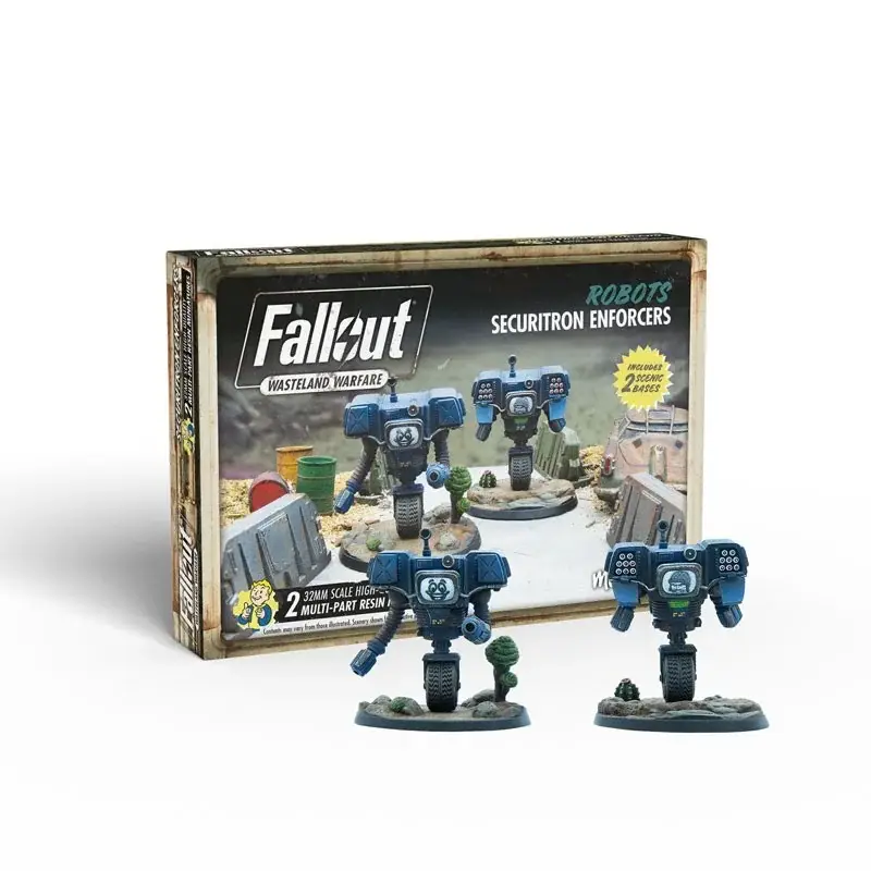 Fallout Wasteland Warfare - Robots: Securitron Enforcers Figuur spellet Gratis Retour