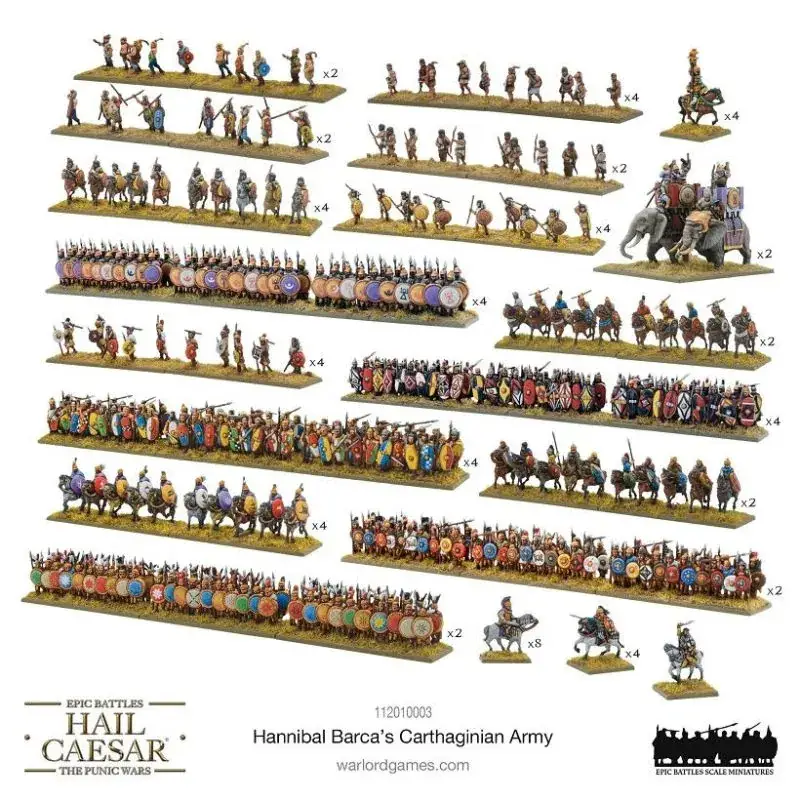 Hail Caesar Epic Battles: Hannibal Barcas Carthaginian Army Figuur spellet Voordeelprijs