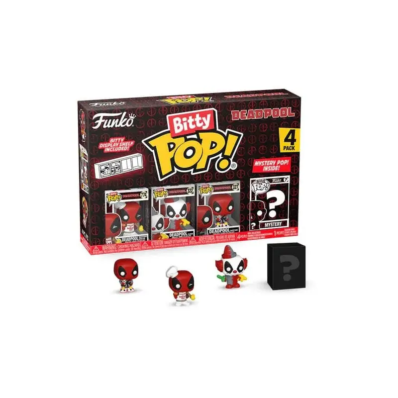 Deadpool pack 4 Bitty POP figures! Vinyl BBQ Master 2.5 cm Figuurtje Bestseller