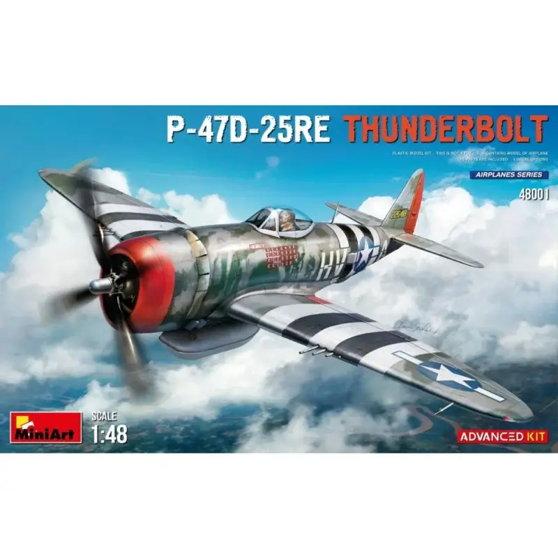 1:48 P-47D-25RE bliksemschicht. Gev. Kit Schaalmodel Lage Kosten