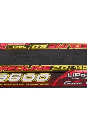 GensAce Redline 2.0 2S HV 7.6V-140C-9600 139x47x25mm 324g Lipo Accu Favoriet