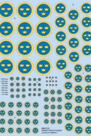 Swedish airforce national insignia Decal Direct Beschikbaar
