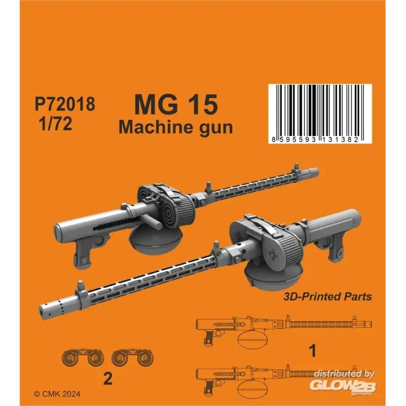 Hoge Kwaliteit MG 15 German WWII Machine gun (2 pcs)